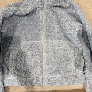 Athleta Light Blue Sherpa Zip Jacket